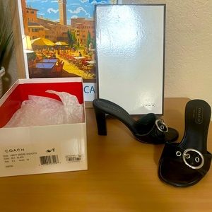 Vintage Coach Dierdra Vachetti Buckle Mules